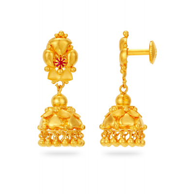 Traditional Fancy 22K Gold Jhumka Earring