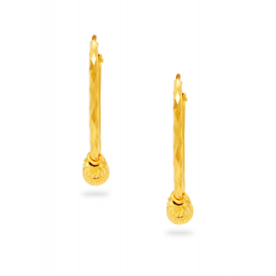 Graceful Rajkot-Inspired 22K Gold Balli Earring