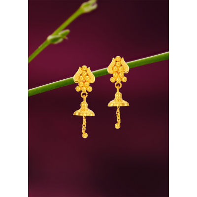 Charming Danglers 22K Gold Baby Jhumka Earring