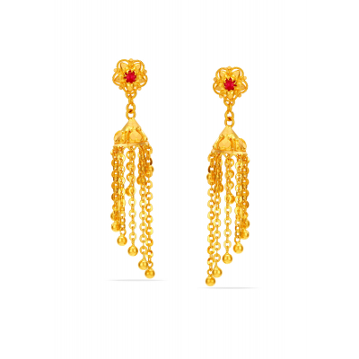 Trendy Glow 22K Gold Jhumka Earring