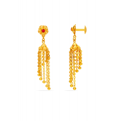 Trendy Glow 22K Gold Jhumka Earring