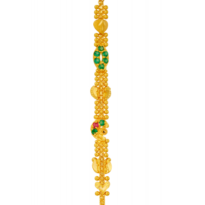 Graceful Ear 22K Gold Chain Earring