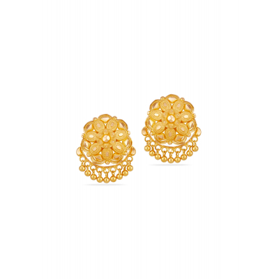 Bud of Beauty 22K Gold Stud Earring