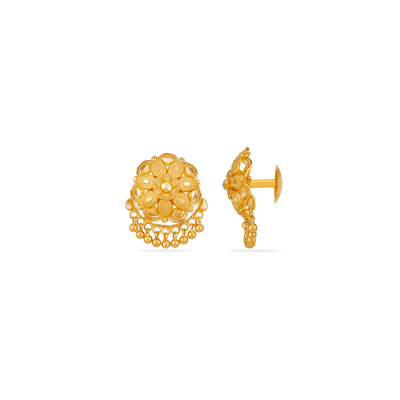 Bud of Beauty 22K Gold Stud Earring