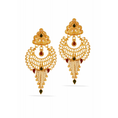 Royal Enamel 22K Gold Touch Earring