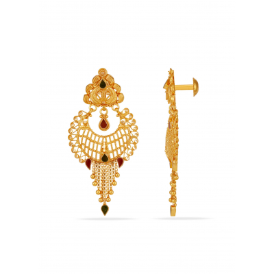 Royal Enamel 22K Gold Touch Earring