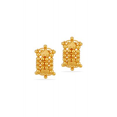 Lakshmi Aura 22K Gold Stud Earring