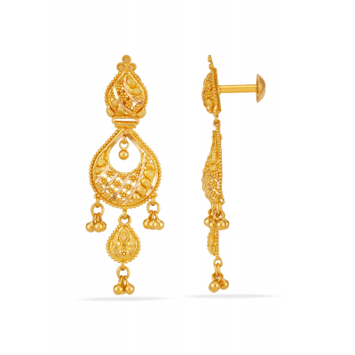 Dance of Grace 22K Gold Earring