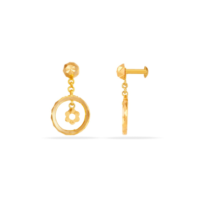 Bloom Within 22K Gold Lightweight Stud Earring