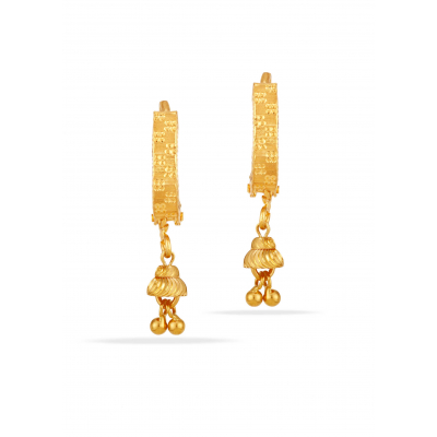 V Elegance 22K Gold Hanging Earring