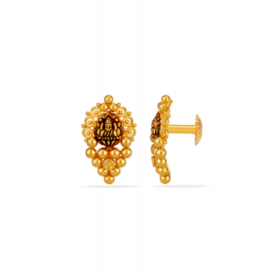 Timeless Harmony 22K Gold Stud Earring