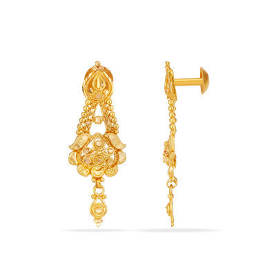 Filigree Whisper 22K Gold Bombay Hanging Earring