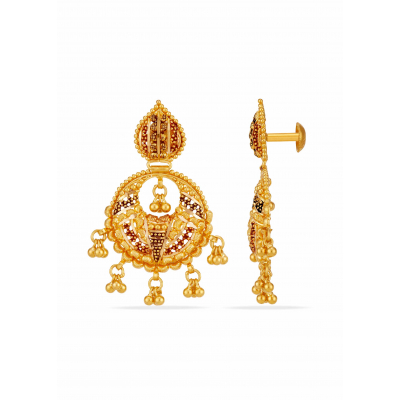 Color Kiss 22K Gold Chandballi Earring