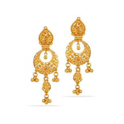 Heritage Glow 22K Gold Chandballi Earring