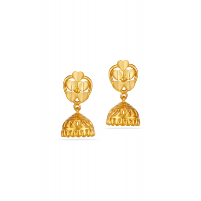 Whisper of Hearts 22K Gold Jhumka Earring