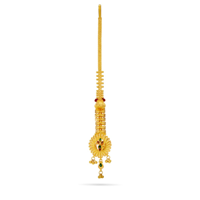 Trendy Multi-Enamelled 22K Gold Maang Tikka