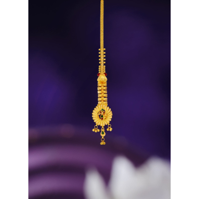 Trendy Multi-Enamelled 22K Gold Maang Tikka