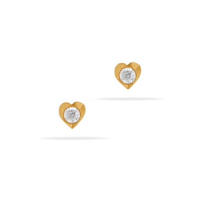 Heartfelt Shine 22K Gold Baby Stud Earring