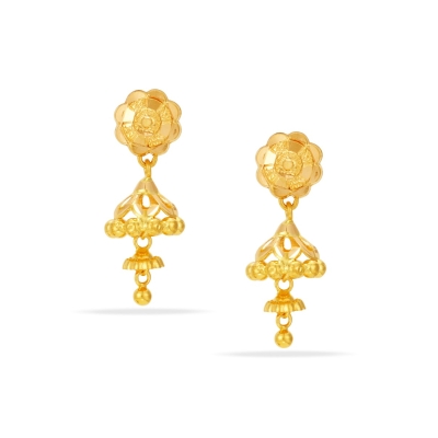 Baby Charm 22K Gold Jhumka Earring