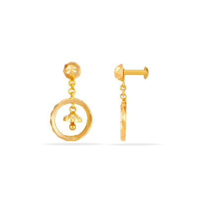 Circle of Grace 22K Gold Stud Earring