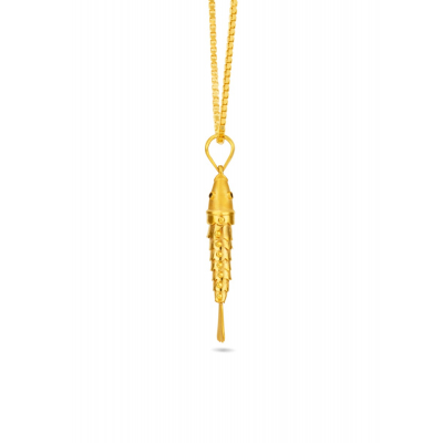 Serene Fish 22K Gold Pendant