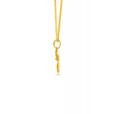Graceful Heart 22K Gold Initial Pendant