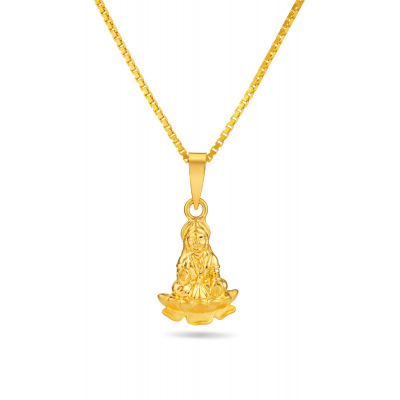 Goddess Lakshmi 22K Gold Pendant