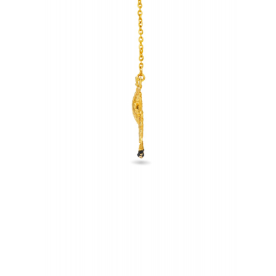 Intricate Black Bead 22K Gold Traditional Pendant