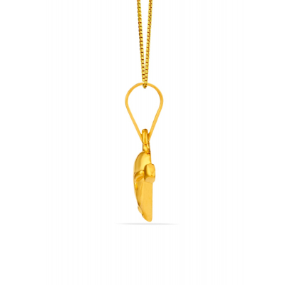 Trendy Heart Shaped 22K Gold Pendant