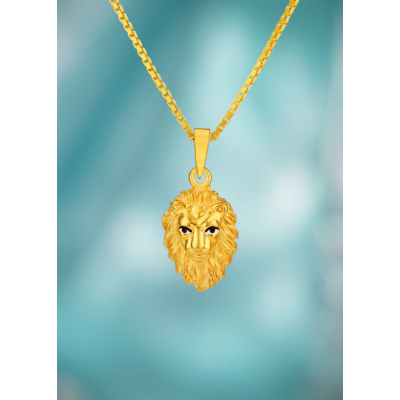 Brave Lion 22K Gold Pendant