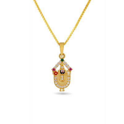 Sacred Balaji 22K Gold Stone Pendant