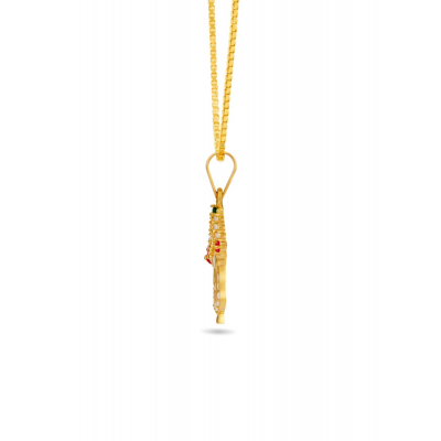 Sacred Balaji 22K Gold Stone Pendant