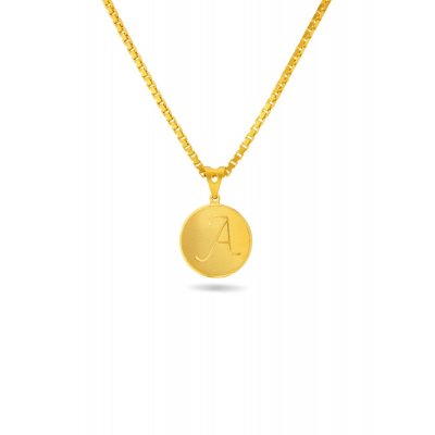 Rainbow Alphabet 22K Gold Pendant
