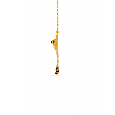 Timeless Floral 22K Gold Twin-Hook Traditional Pendant
