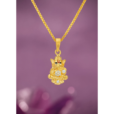 Classic Ganesh 22K Gold Pendant