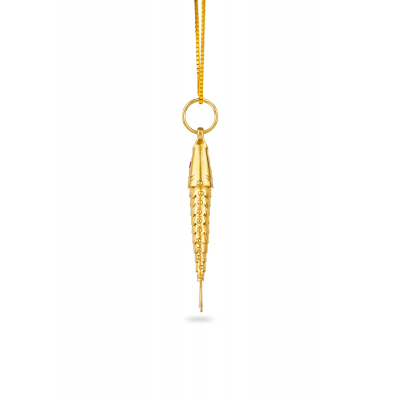 Glossy Fish 22K Gold Pendant