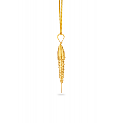 Red Stone 22K Gold Pendant