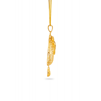 Turkish-Inspired Filigree 22K Gold Pendant