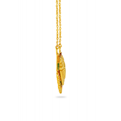 Traditional Tricolor 22K Gold Pendant