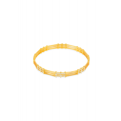 Intricate Architectural 22K Gold Masterpiece Bangle