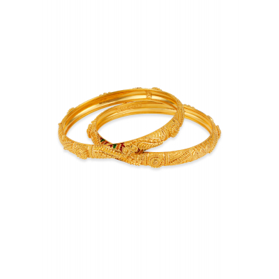 Minimalist Elegance 22K Gold Half-Round Bangle