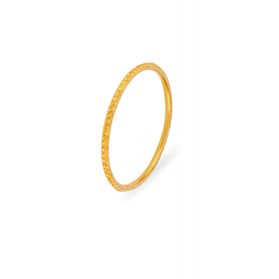 Grooved Grace 22K Gold Bangle