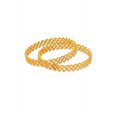 Modern Round 22K Gold Elegance Bangle