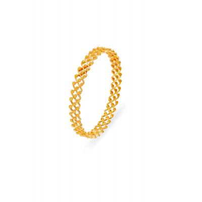 Modern Round 22K Gold Elegance Bangle