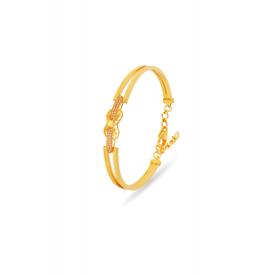 Infinity Shine 22K Gold Casting Bracelet