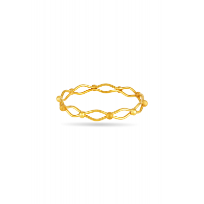 Satin Glow 22K Gold Fancy Bangle