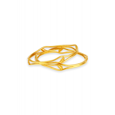 Twist Shine 22K Gold Fancy Bangle