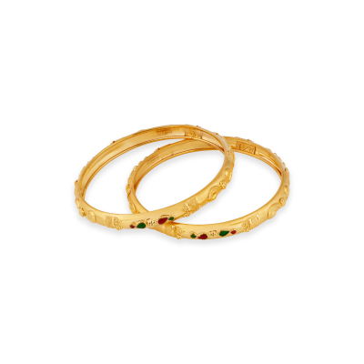 Twinkle Round 22K Gold Bangle