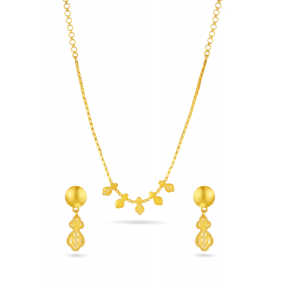 Minimalist Stamped 22K Gold Piece Neckwear Set