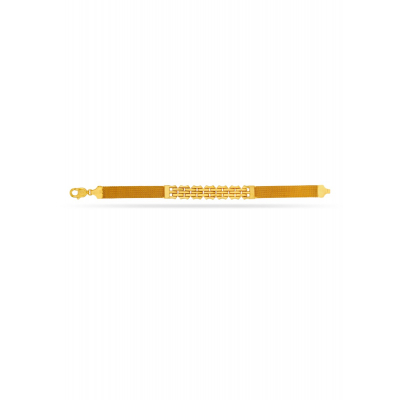 Bold Layered 22K Gold Solid Bracelet